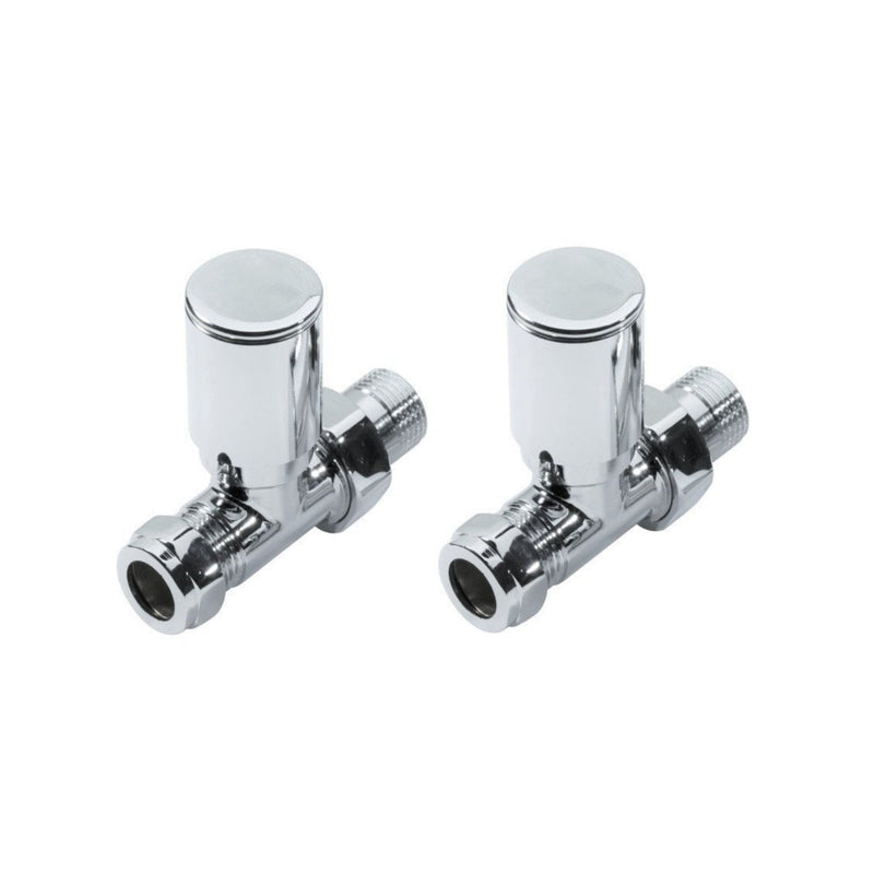 Kartell Modern Straight Steel Radiator Valve Chrome