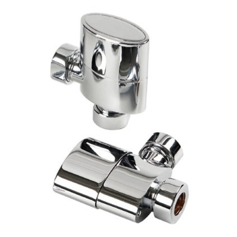Kartell Aspen Straight Steel Radiator & Towel Rail Valve Chrome