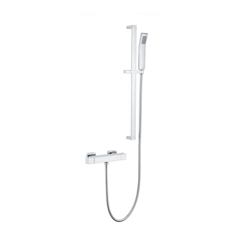 Kartell Pure Thermostatic Exposed Bar Shower With Adjustable Slide Rail Kit