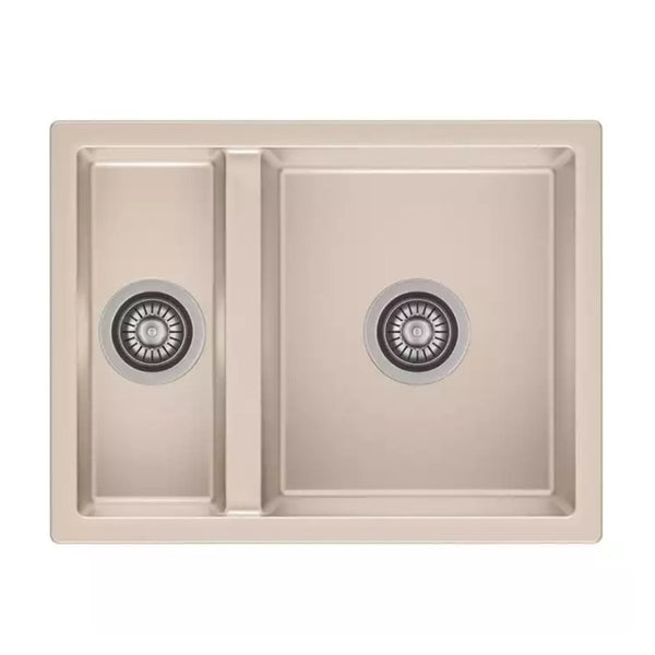 Reginox Toulon 1.5 Bowl Granite Without Drainer Kitchen Caffe Silvery Sink 600mm H x 460mm W