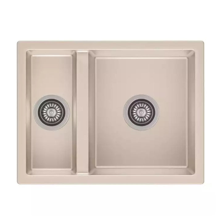 Reginox Toulon 1.5 Bowl Granite Without Drainer Kitchen Caffe Silvery Sink 600mm H x 460mm W