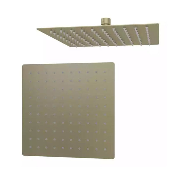 Eastbrook Modern Square Over Head Shower Head 8 Inch Diameter Brushed Brass