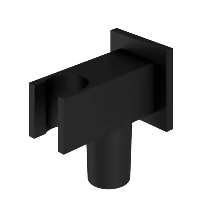 Eastbrook Modern Square Wall Elbow & Shower Handset Holder Matt Black