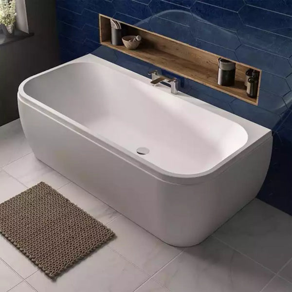 Eastbrook Beauforte Malin D Shape Back To Wall 1700mm H x 800mm W White