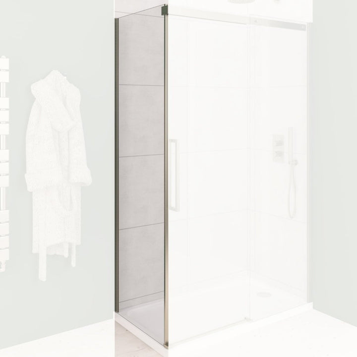 Eastbrook Corniche 2000 8mm Side Panel 2000mm x 760mm - Brushed Brass