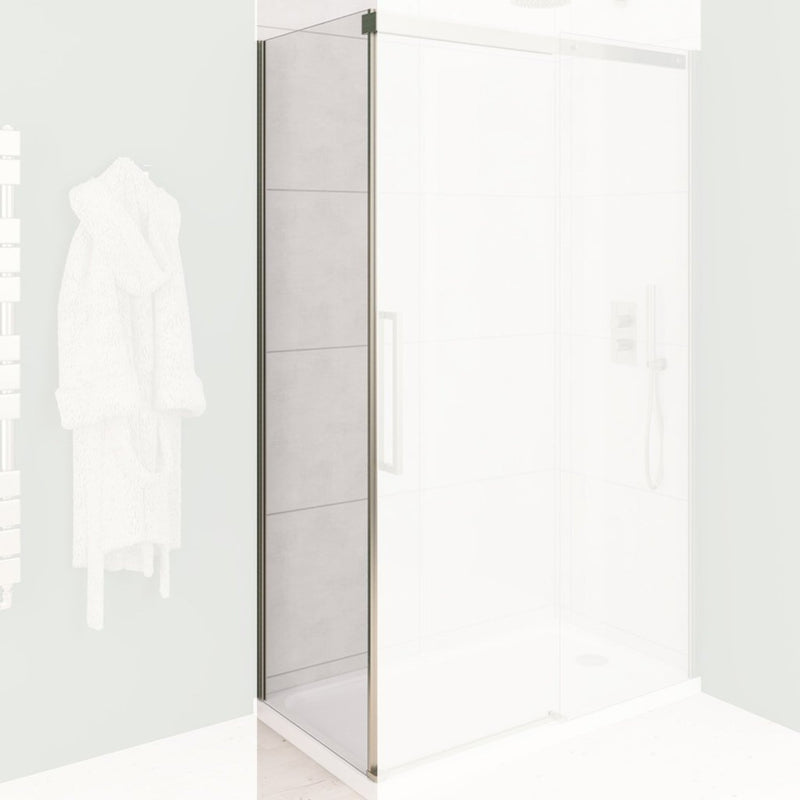 Eastbrook Corniche 2000 8mm Side Panel 2000mm x 900mm - Brushed Brass