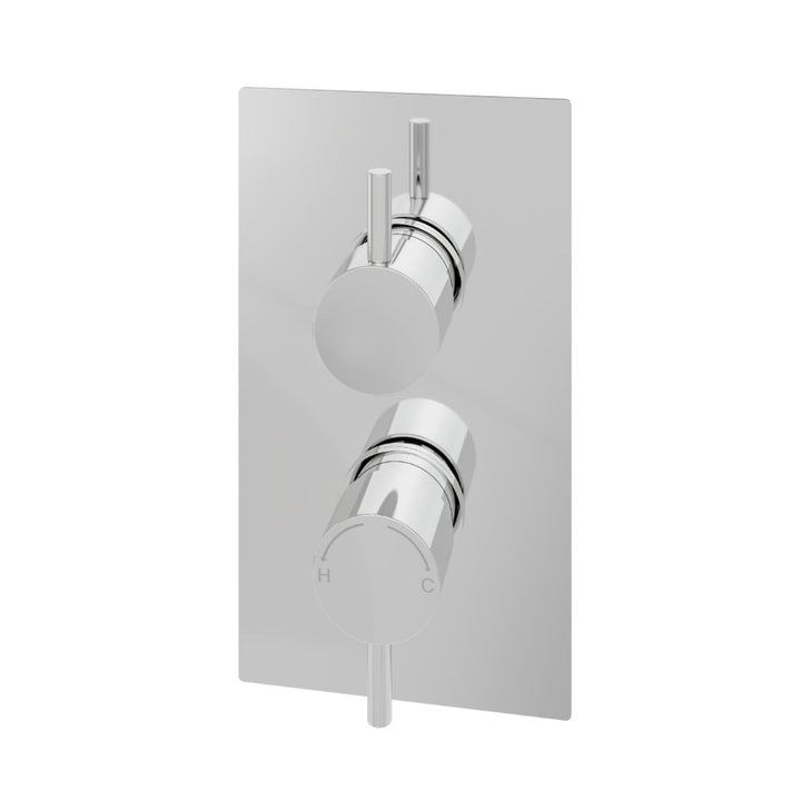 Eastbrook Modern Round Thermostatic Two Way Concealed Shower Valve Chrome Finish