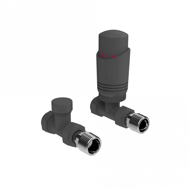 Kartell K-Design Straight Twin Valve Pack Trv Anthracite