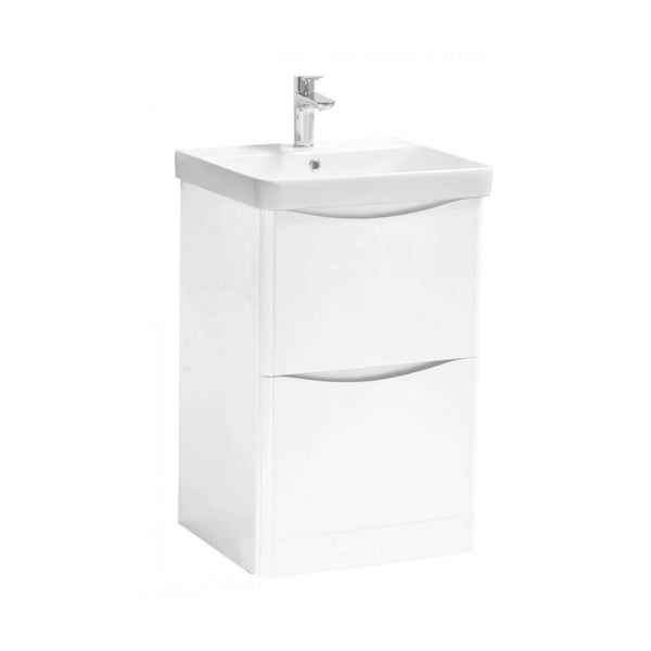 Kartell Arc Floor Standing Two Drawer Cabinets 500mm x 460mm and Metro Ceramic Basin