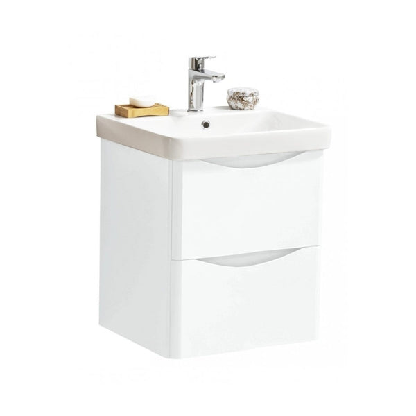 Kartell Arc Wall Mounted Two Drawer Cabinets 500mm x 460mm and Metro Ceramic Basin