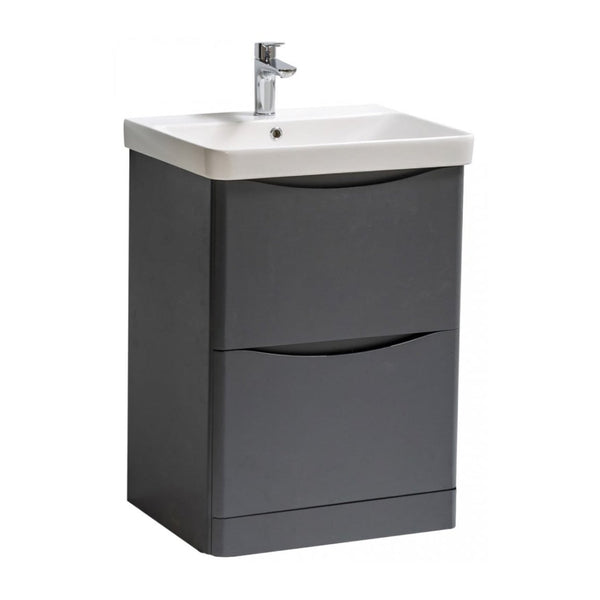 Kartell Arc Floor Standing Two Drawer Cabinets 600mm x 460mm and Metro Ceramic Basin