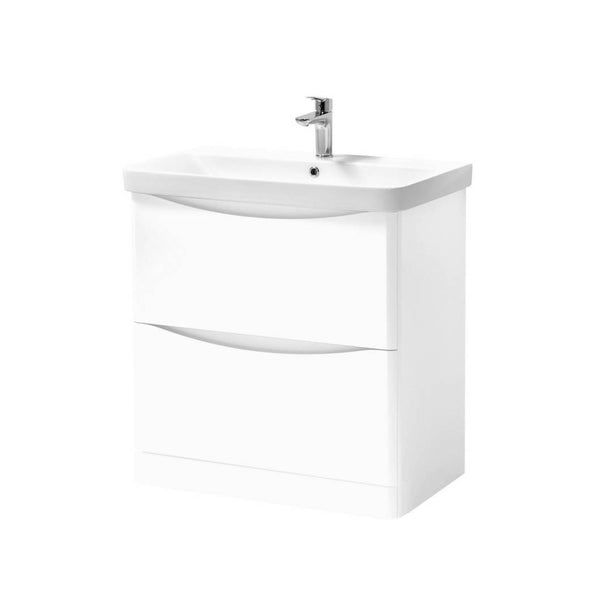 Kartell Arc Floor Standing Two Drawer Cabinet 800mm x 460mm and Metro Ceramic Basin