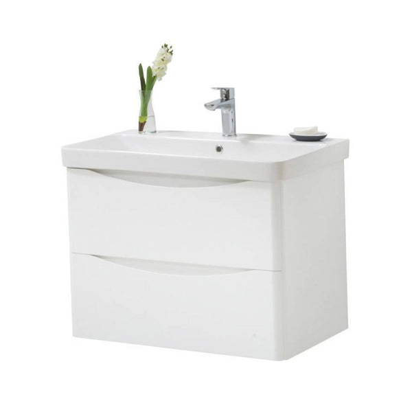 Kartell Arc Wall Mounted Two Drawer Cabinet 800mm x 460mm and Metro Ceramic Basin