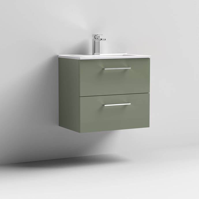 Nuie Arno / 600mm Wall Hung 2 Drawer Vanity & Basin 2