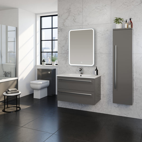 Kartell Optima LED Bathroom Mirror with Bluetooth Speaker and Demister Pad 700mm H x 500mm W