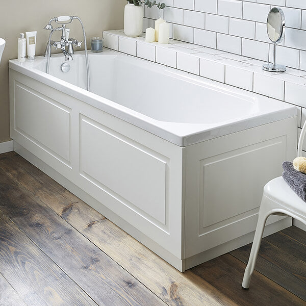 Kartell Astlea White Single Ended Bath With Legs, 1700mm x 700mm