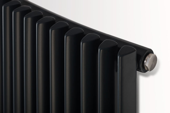 Eucotherm Corus Curved Tube Single Panel Anthracite Vertical Designer Radiator