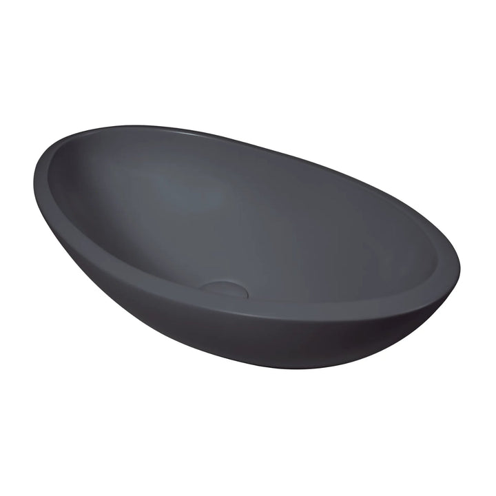 BC Designs Kurv Vanity Top Mounted Cian Solid Surface Countertop Basin - 615mm H x 360mm W
