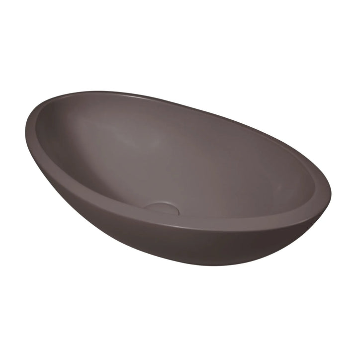 BC Designs Kurv Vanity Top Mounted Cian Solid Surface Countertop Basin - 615mm H x 360mm W
