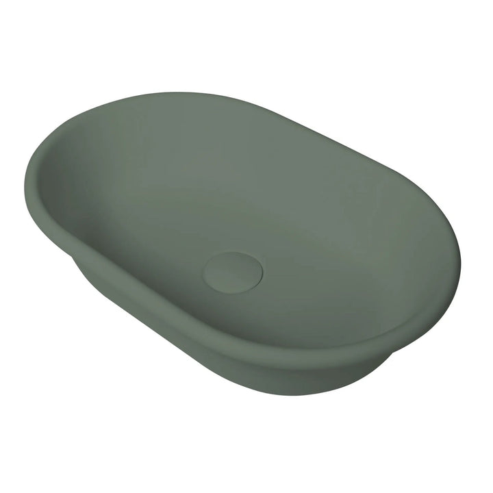 BC Designs Omnia Vanity Top Mounted Cian Solid Surface Basin - 530mm W x 360mm D