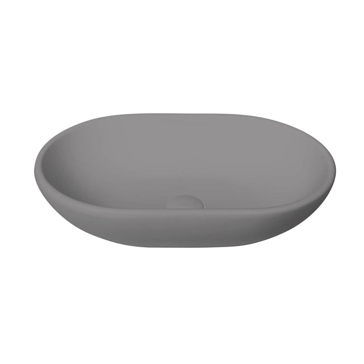 BC Designs Crea Vanity Top Mounted Cian Solid Surface Countertop Basin - 575mm x 145mm