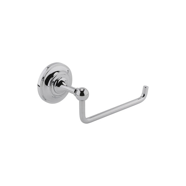 BC Designs Victrion Wall Mounted Brass Toilet Roll Holder 172mm H x 93mm W Brushed Chrome