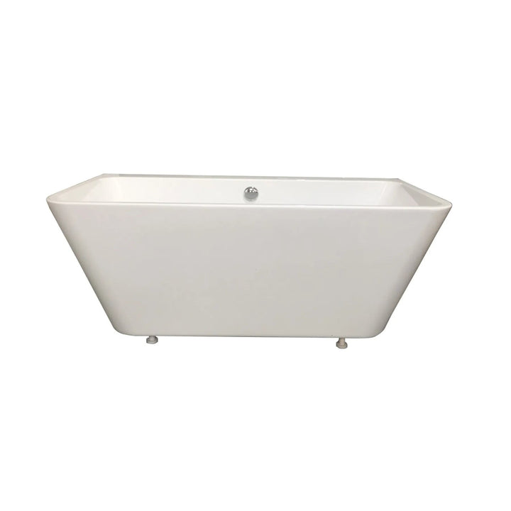 BC Designs Ancora Back To Wall Straight Square Baths Gloss White