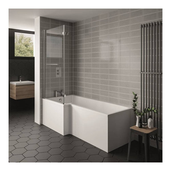 Kartell Elite L-Shape Bath Front Panels White