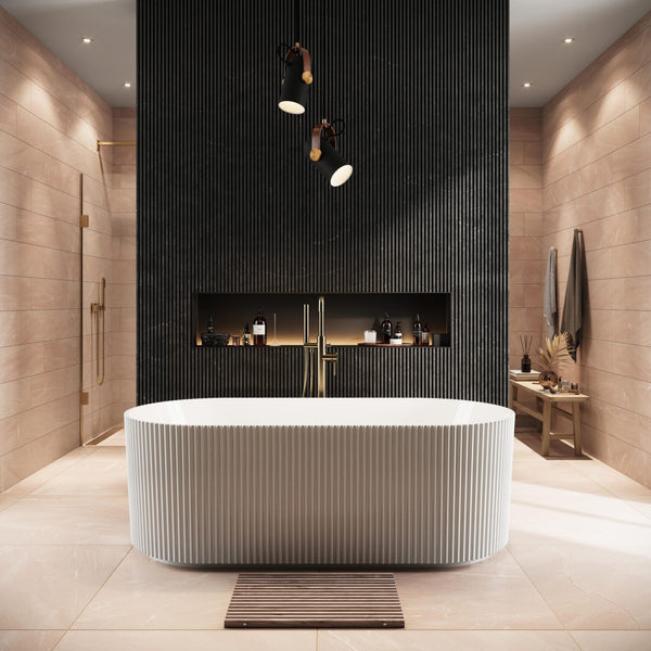 Iona Labyrinth Fluted Freestanding Bath