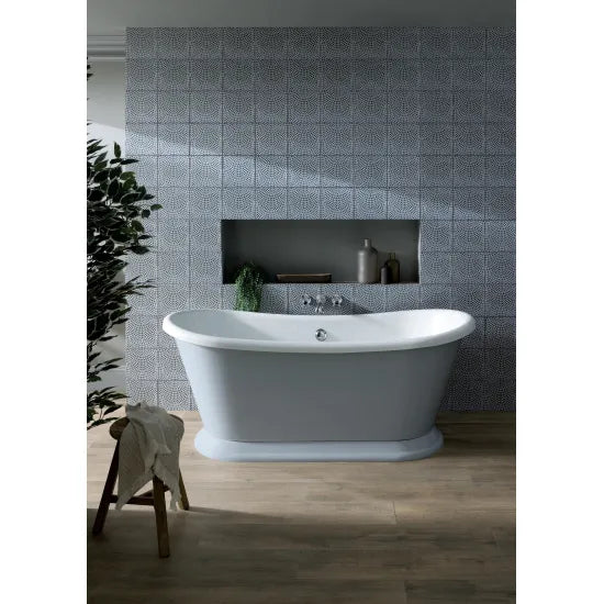 Bayswater Painted 1700mm Plummett Grey Boat Freestanding Bath