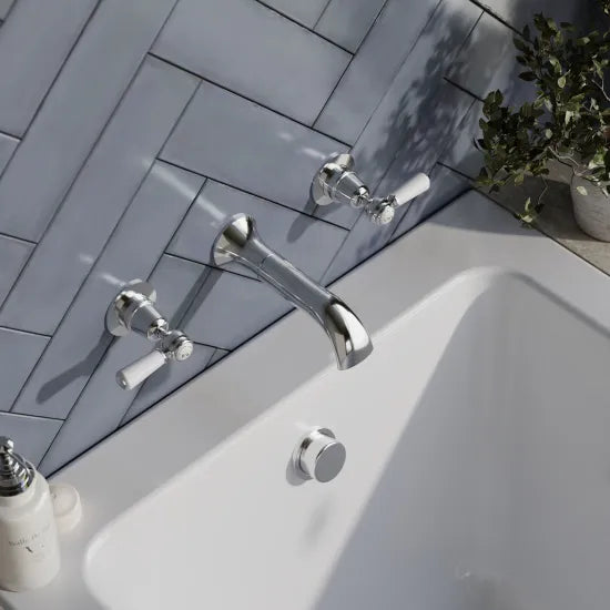 Bayswater Chrome Wall Mounted Bath Filler