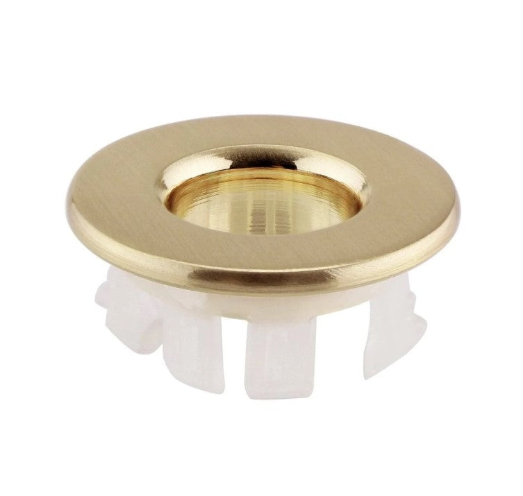 Kartell Ottone Basin Overflow Cover Brushed Brass Acrylic
