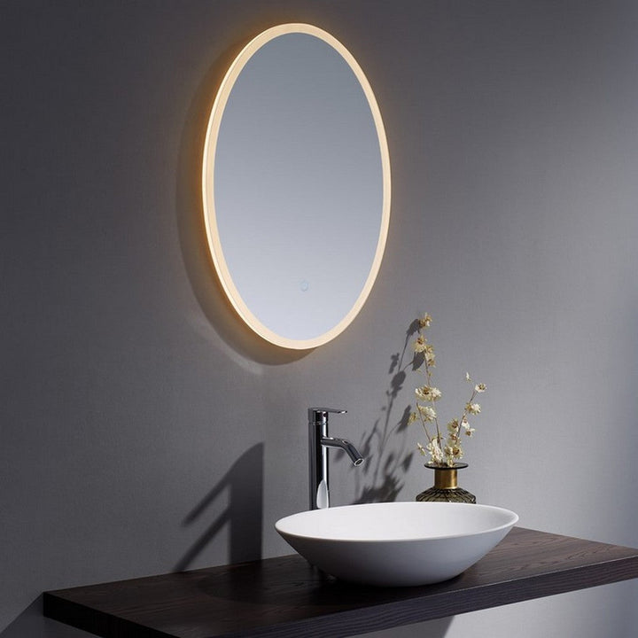Kartell Duero 700mm x 500mm Oval Illuminated LED Mirror Clear Glass