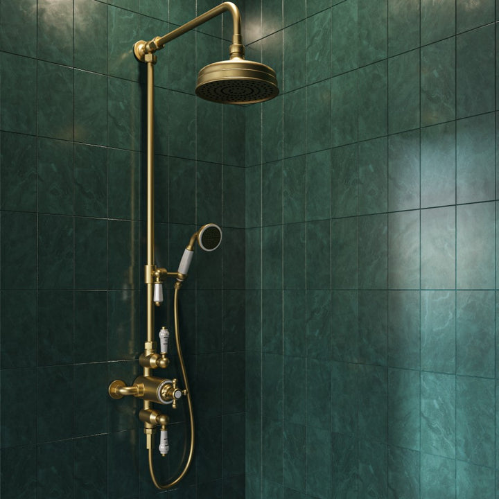 Iona Keswick Dual Function Exposed Shower System - Brushed Brass