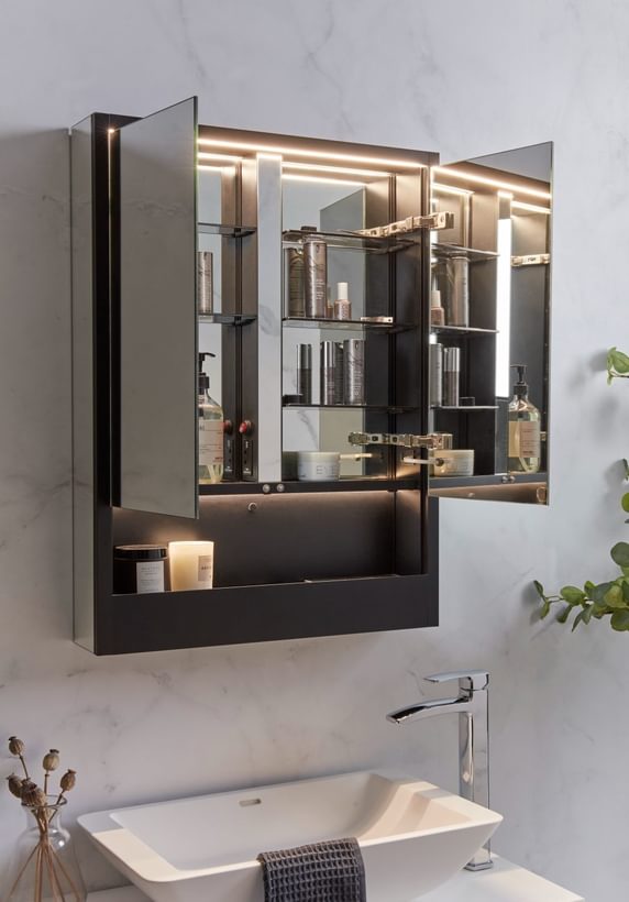 Iona Boost Double Door 800 Illuminated Bathroom Cabinet