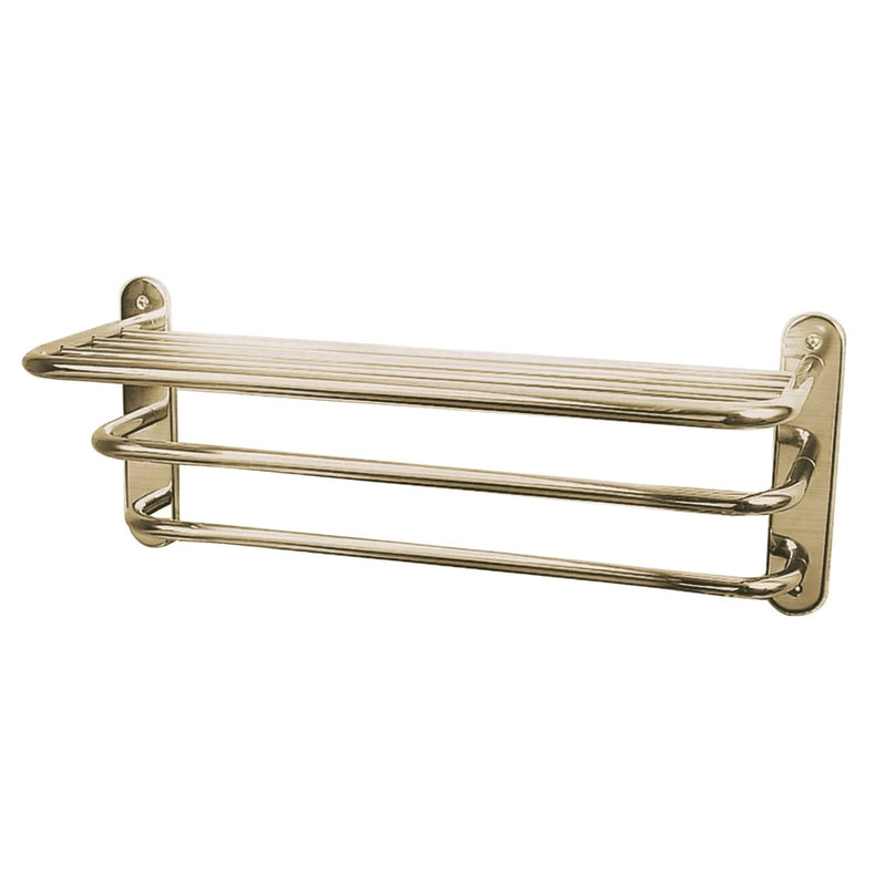Bc Designs Victrion Three Tier Brass Towel Rack Horizontal 260Mm H X 612Mmm W Brushed Gold