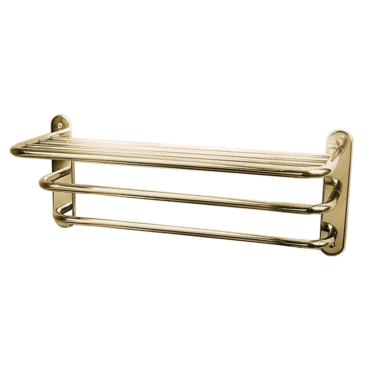 BC Designs Victrion Three Tier Brass Towel Rack Horizontal 260mm H x 612Mmm W Gold