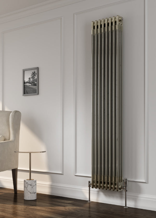 Reina Colona Steel Raw Metal Lacquer Vertical Column Radiator Central Heating