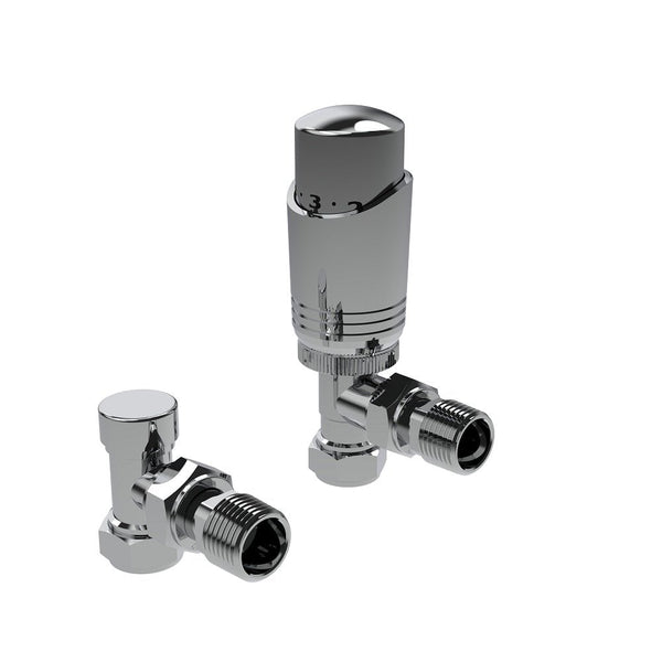 Kartell K-Design TRV Angled Twin Radiator Valve Pack Chrome