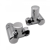 Kartell Dual Fuel Corner Radiator Valve For Elements 15Mm (Pair), Chrome