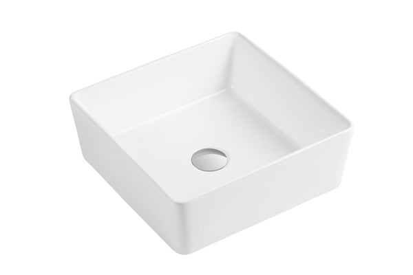 Kartell Lois Square Shape 390mm Counter Top Basin White