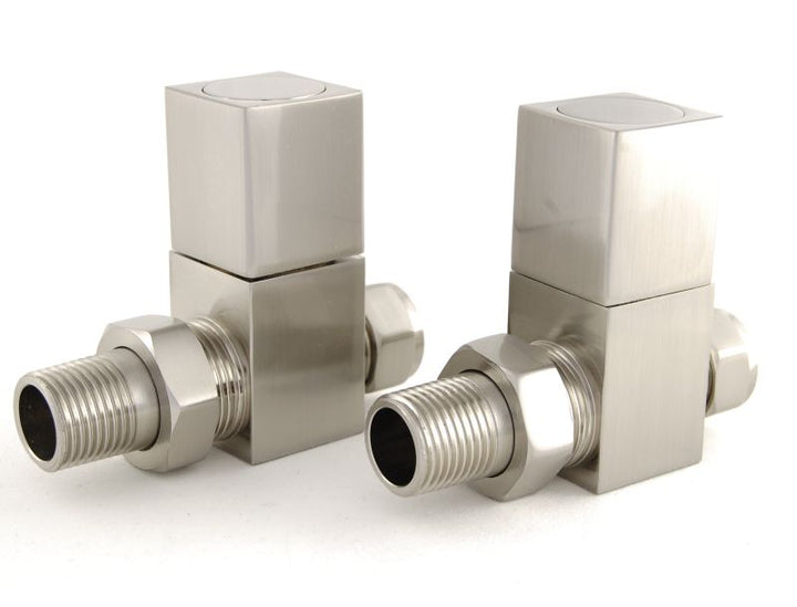 Plumbers Choice Cubex Corner Brass Square Radiator Valve Chrome