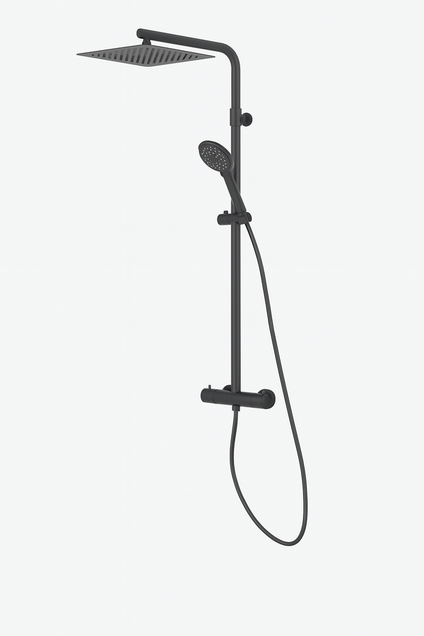 Iona Recite Dual Function Bar Valve Shower System Black
