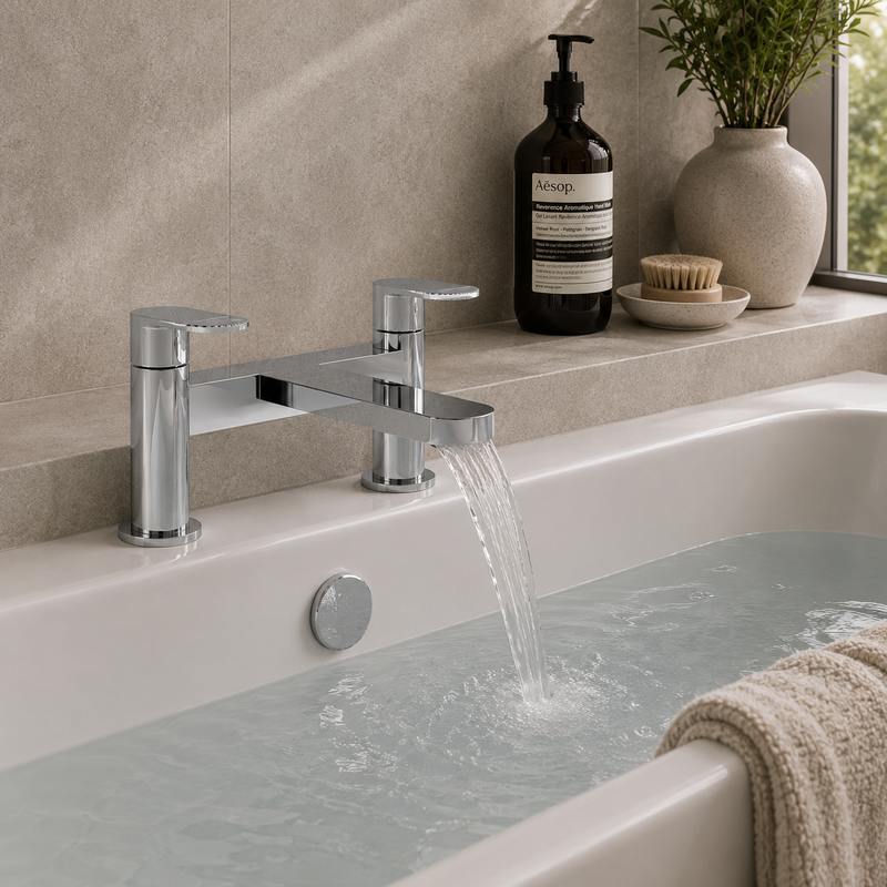 Nuie Cyprus Bath Filler Tap - Chrome