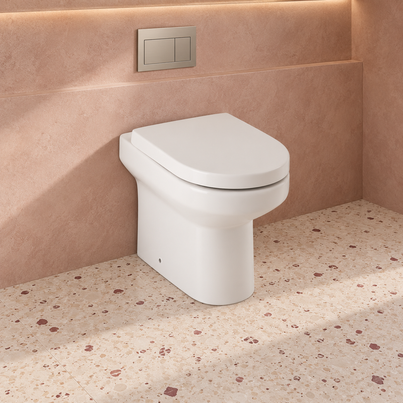 Kartell Bijoux Close Coupled WC And Cistern Pan With Soft Close Seat, White