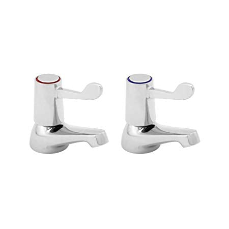 Methven Deva Lever Action Basin Taps with Metal Back Nut Chrome