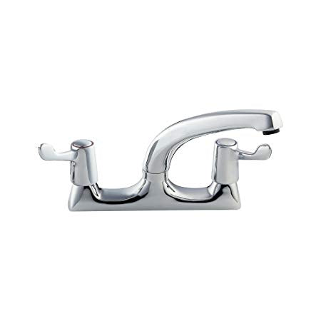 Methven Deva Lever Deck Sink Mixer Tap with Brass Back Nuts Chrome