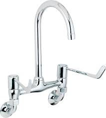 Methven Deva 6 Inch Lever Action Wall Mounted Bridge Sink Mixer Tap Lever Chrome