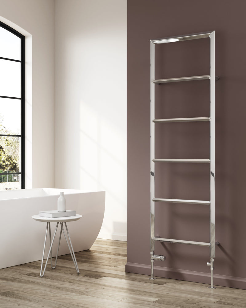 Reina Dora Steel Chrome Designer Heated Towel Rail Radiator