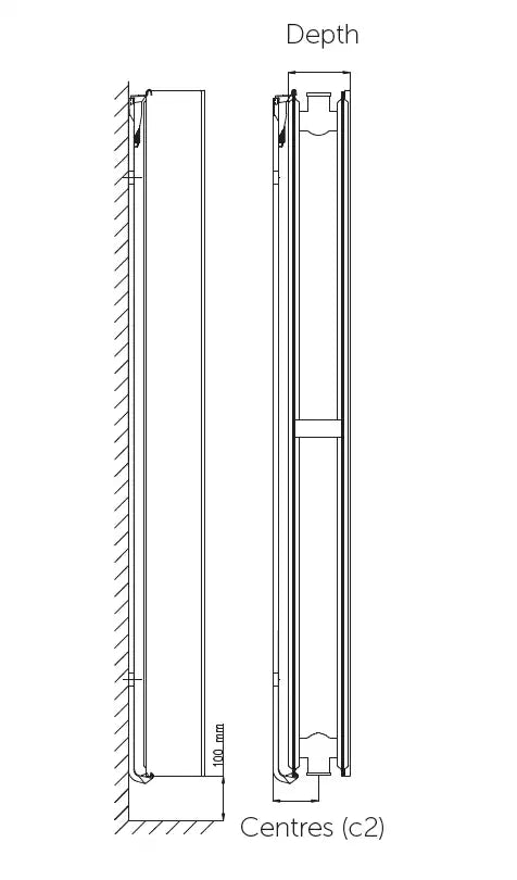 Kartell DV420F K-FLAT Type 20 Kompact Double Panel Vertical Radiator